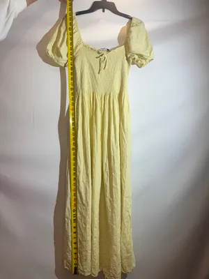 Anthropologie Solid & Striped Corinna Light Yellow Mini Dress Sleeveless Size XL thumbnail 6