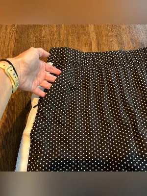 Talbots Activewear Black Skort with white polka dots racing stripe - Size LP thumbnail 4