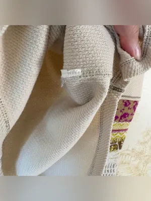 Free People In The Mix Cuff Cream Crochet Embroidered Boho Thermal Top XS thumbnail 6