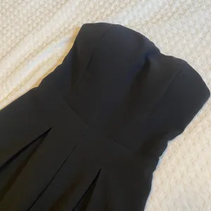White Fox Black Wide Leg Strapless Jumpsuit thumbnail 4