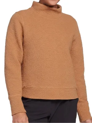 Calia by Carrie Underwood Cloud Mock Neck Pullover Size 1X Golden Taffy Extended thumbnail 2