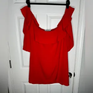 AMANDA‎ UPRICHARD Red Off-Shoulder Mini Dress Size Small Cocktail Party thumbnail 2