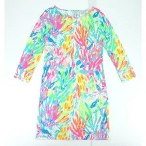 New Lilly Pulitzer Marlowe Dress Sparkling Sands X-Small‎ XS (26014) L/Sleeve thumbnail 1