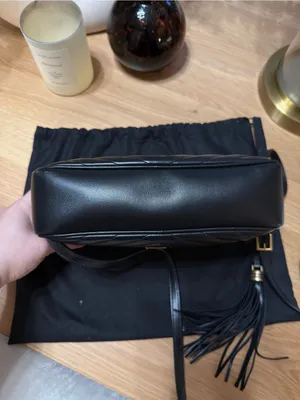 Saint Laurent Lou Black YSL Camera Bag with Tassel Crossbody thumbnail 5