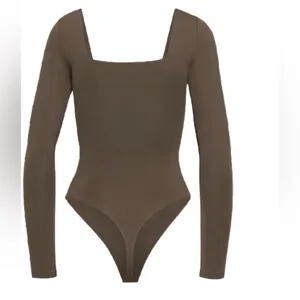 Babaton Brown Long Sleeve Bodysuit thumbnail 2