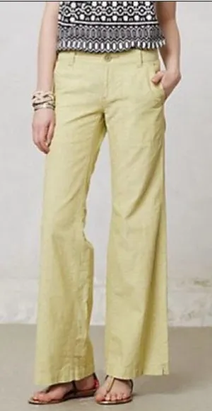 ✨Farm Rio Green Linen Wide Leg Pants✨ thumbnail 1