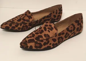 Leopard Print Loafers, Size 8 1/2 Brown thumbnail 2