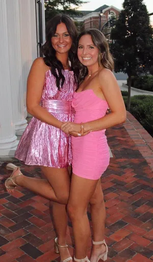 Pause Boutique Sparkly Pink Romper Dress thumbnail 1
