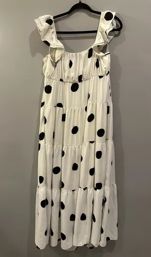 English Factory Polka Dot Flutter Sleeve Maxi Dress thumbnail 6
