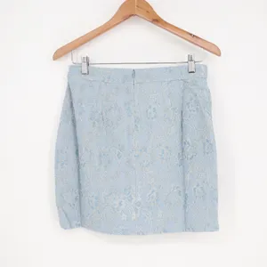 Naked Wardrobe The Statement Light Blue Floral Lace Mini Skirt Womens M thumbnail 7