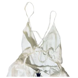 NWT Lulus Small Feeling Like Forever White Jacquard Organza Lace-Up Midi Dress thumbnail 6