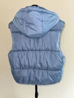 CISONO Slate Blue Padded Hooded Vest Size L thumbnail 3