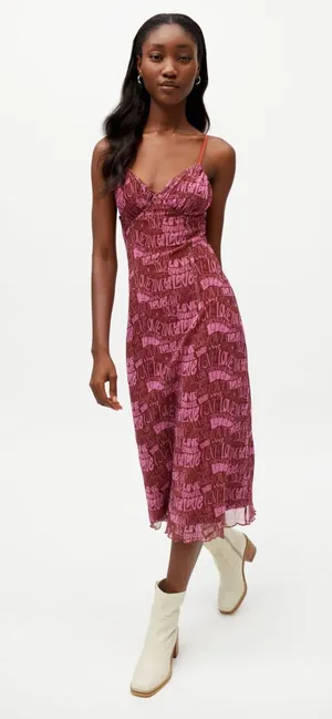 UO Gwen Midi Mesh Slip Dress thumbnail 2