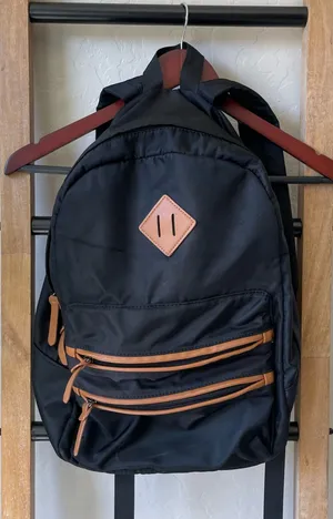 Gysan Black Backpack with Tan Accents — Everyday Backpack/Book Bag thumbnail 1