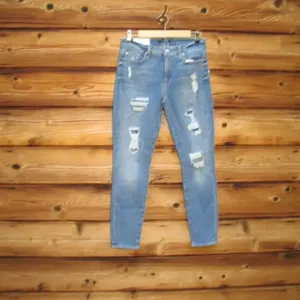 NWT 7 For All Mankind Ankle Skinny Distressed Sequin Jeans thumbnail 3