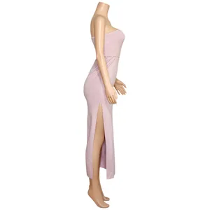 NBD Dream High Slit Strapless Gown, Lilac, Medium thumbnail 9
