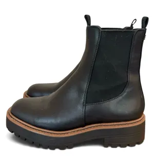 Sam Edelman Laguna Waterproof Lug Sole Chelsea Boot Black Leather Size 8 NWOB thumbnail 1