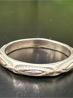Vintage 925 Sterling Silver Southwestern Skinny Stackable Ring Size 9 thumbnail 4
