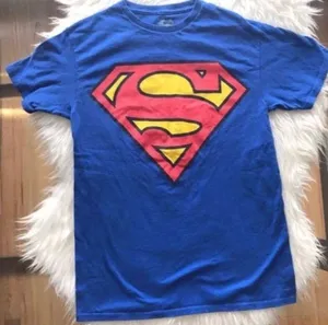 DC Comics Superman T Shirt Large Logo Graphic Tee thumbnail 1