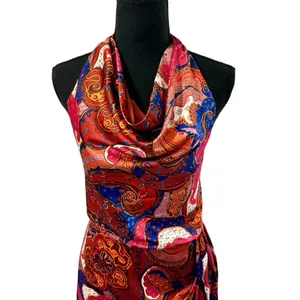 NWT! House of Harlow 1960 Paisley Cowl Neck Open Back Mini Dress - Size 8 thumbnail 2