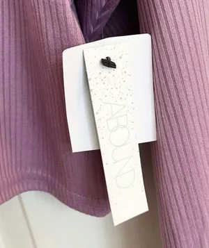 Abound BP 𝅺RIBBED Crop Long Sleeve tee top Purple MEDIUM thumbnail 5