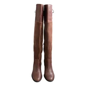 Lucky Brand Komah Brown Over-the-Knee Women's Healed Boots Size 7 Leather Lace thumbnail 4