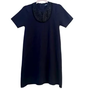 Zara Knit Navy Blue Mini Dress Short Sleeves Large Casual Streetwear‎ thumbnail 2