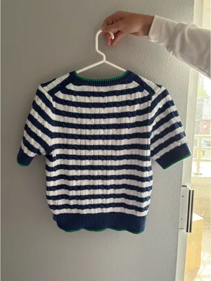 Polo Ralph Lauren Striped Cable-Knit Short-Sleeve Cardigan thumbnail 4