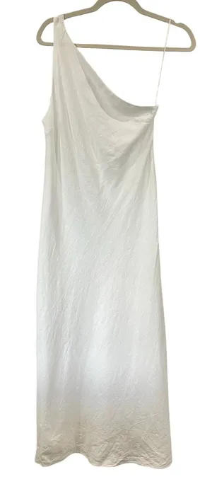 Zara White One Shoulder Maxi Dress thumbnail 1