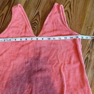LAKE Pajamas Dress French Terry VNeck Coral Beach Pool Resort Coverup Cruise XXS thumbnail 4