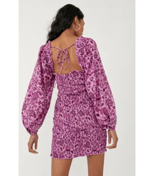 Free People Smock It To Me Mini Dress Sz M thumbnail 2