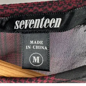 Seventeen Junior Sheer Plaid Dress Indie Sleaze‎ Dark Academia Mallcore Y2K NWT thumbnail 6