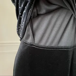Scott McClintock 2000 Millennium Black Velvet Column Halter Dress 10 thumbnail 10