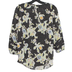 Lauren Conrad Top 3/4 Sleeve Floral Y2K Boho Cottage Fairycore Whimsigoth Medium thumbnail 2