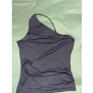 Qinsen 2 Pack One‎ Shoulder Ruched Tank Tops Pink Grey XS NWT thumbnail 3