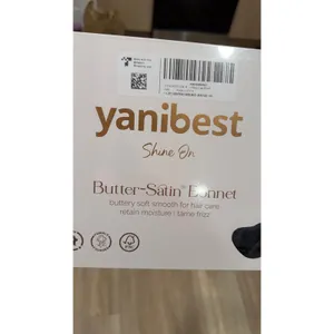 Yanibest Butter-Satin Bonnet Black Silk Sleep Cap Hair Care Frizz Control NEW thumbnail 6
