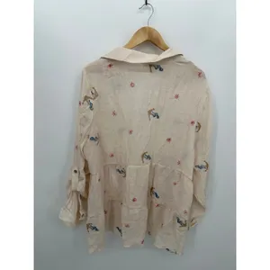 Hope Springs Nautical Button Front Shirt Women Sz XXL Cream Sheer Cruise Anchor‎ thumbnail 3