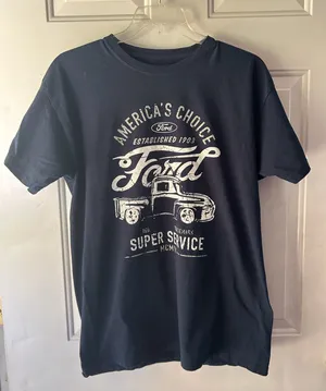 Ford Navy Short Sleeve T-Shirt with White Vintage Truck Graphic ca thumbnail 1