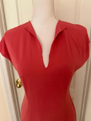 Handmade New Woman’s 100% Viscose Orange Long Dress, Sz S/M thumbnail 3