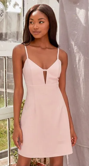 Lulus blush pink sleeveless dress size large thumbnail 1