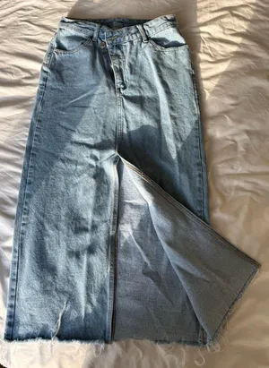 Long denim skirt Blue Size M thumbnail 1