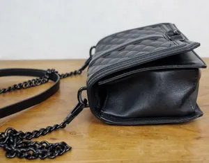 Rebecca Minkoff Black Quilted Leather Turnlock Closure Crossbody Purse thumbnail 12