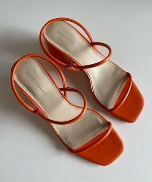 Marc Fisher Orange Heels thumbnail 1