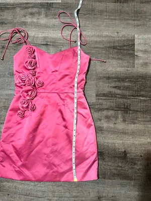 HELLO MOLLY Mini Luxuries Satin Mini Dress in Pink thumbnail 8