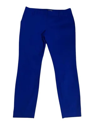 Express Columnist Cobalt Blue Ankle Dress Trousers Size 6R Pants Flat Front thumbnail 1