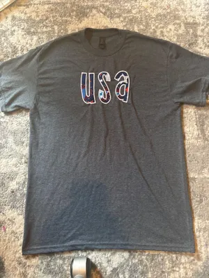 USA embroidered tee thumbnail 1