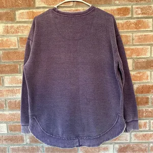 Champion LSU Tigers Crewneck Sweatshirt Distressed Womens Medium Oversized Purple College thumbnail 6