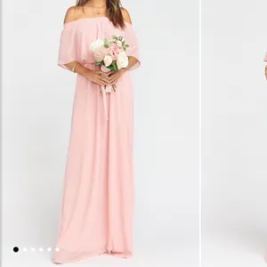 Show Me Your Mumu Hacienda Maxi Dress Rosebud Chiffon Convertible Pink Size S thumbnail 7
