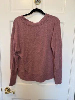 Evereve Soft Knit Sweater V Neck Pullover‎ Cozy Lightweight Casual Size Medium thumbnail 6