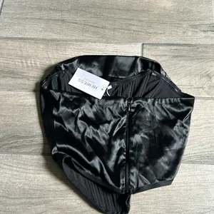 Heiress Beverly Hills silky corset top in black thumbnail 3